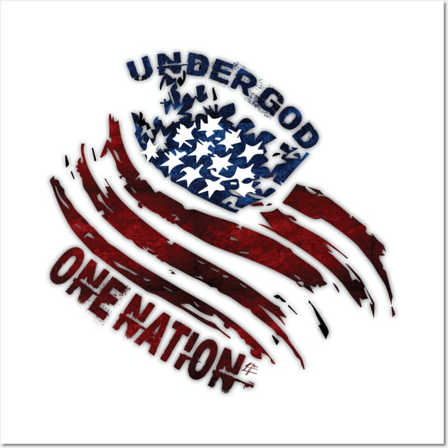 Under God 1 Nation Wall Art by CreatedByLF